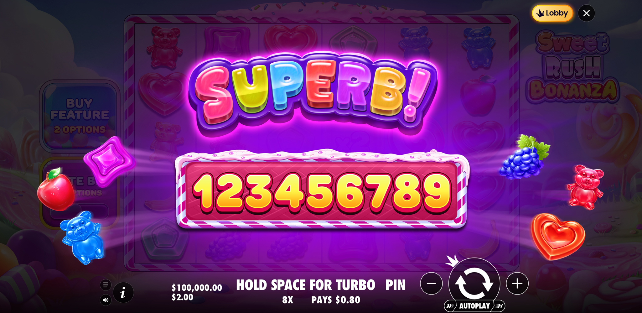 Sweet Rush Bonanza - screenshot with slot description 4